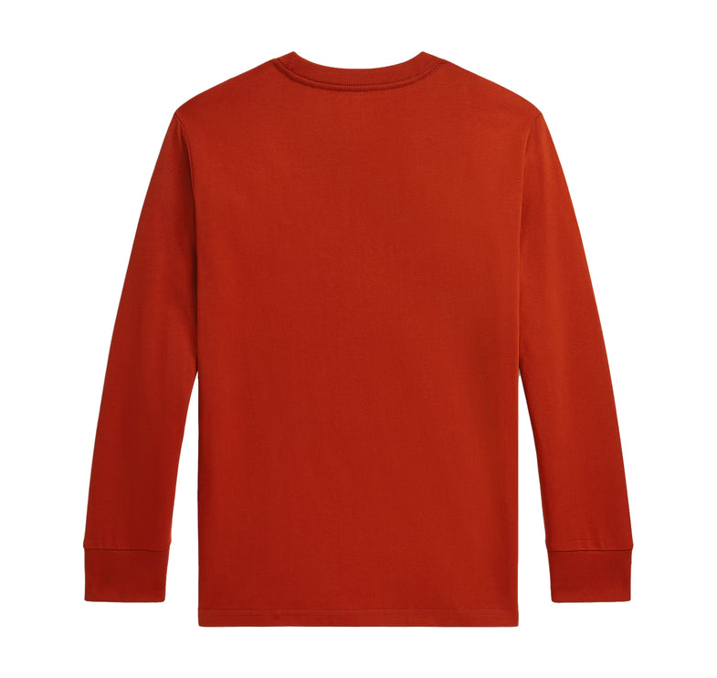 Polo Ralph Lauren Boy's Cotton Jersey Long-Sleeve Tee Varsity Orange