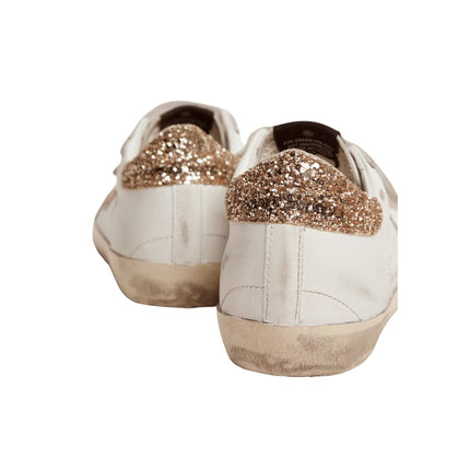 Golden Goose Women's Old School with Gold Star and Gold Glitter
