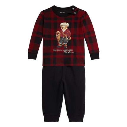 Polo Ralph Lauren Baby Polo Bear Jersey Tee & Fleece Pant Set Multi