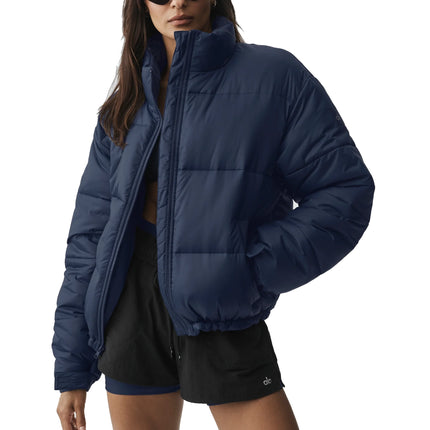 alo Women's Cold Front Puffer Jacket Navy