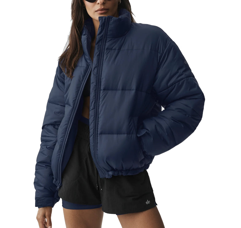 alo Women's Cold Front Puffer Jacket Navy