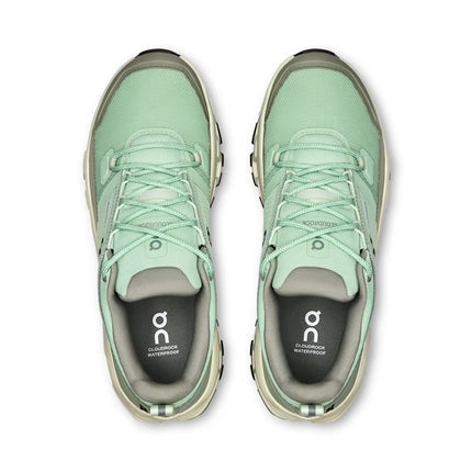 ON Women's Cloudrock Low Waterproof Mineral/Aloe