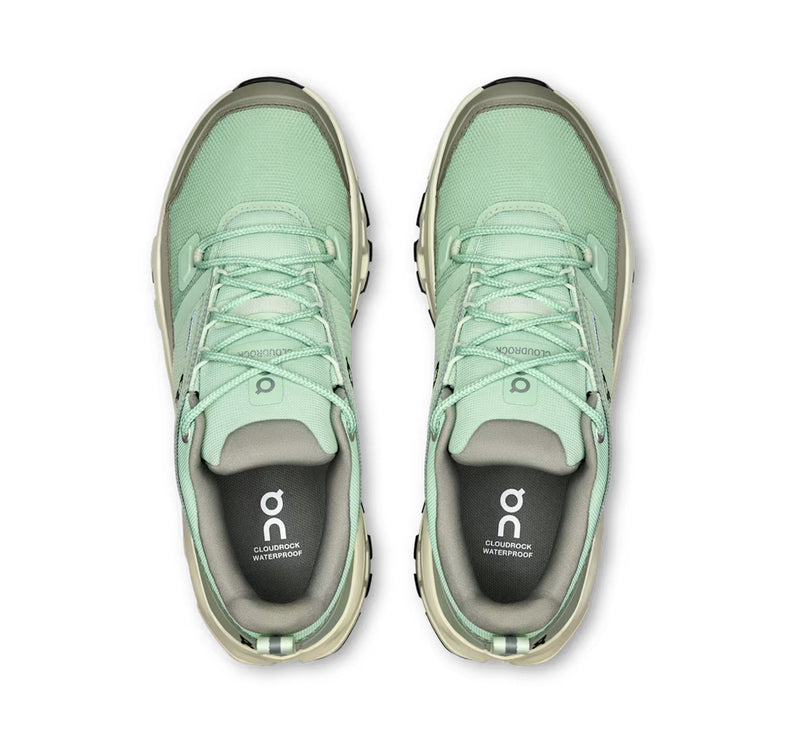 ON Women's Cloudrock Low Waterproof Mineral/Aloe