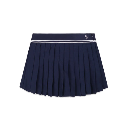 Sporty & Rich Women's SRC Logo Abigail Skirt Navy/White