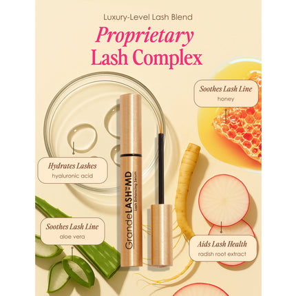 Grande Cosmetics GrandeLASH-MD Lash Enhancing Serum Mini Size 0.05 oz/1.5 mL