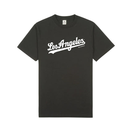 Sporty & Rich Women's Dodgers Serif T-Shirt Faded Black/White