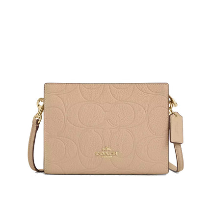 Coach Women's Slim Crossbody Bag In Signature Leather Gold/Oat