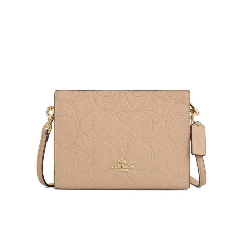 Coach Women's Slim Crossbody Bag In Signature Leather Gold/Oat