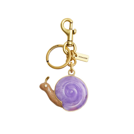 Coach Women's Snail Bag Charm Brass/Purple Multi