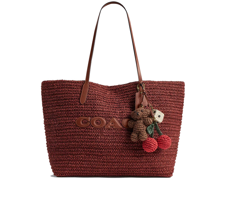 Coach Women's Large City Tote Bag With Charms Gold/Russet