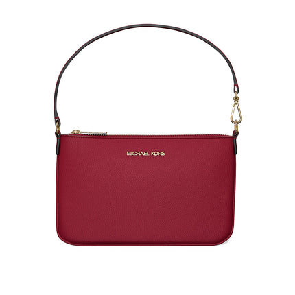 Michael Kors Women's Jet Set Small Pebbled Leather Convertible Wristlet Cherry