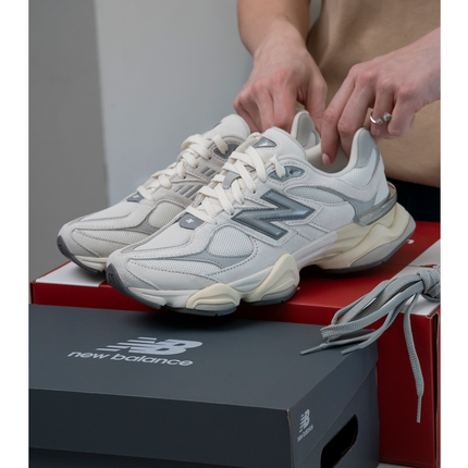 New Balance 9060 Sea Salt with Concrete and Silver Metallic U9060ECA