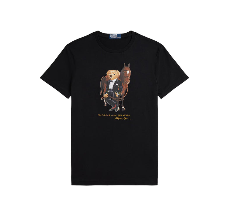Polo Ralph Lauren Men's Polo Bear Cotton T-Shirt Polo Black