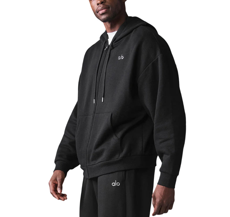 alo Men's Accolade Full Zip Hoodie Black