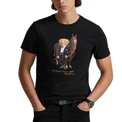 Polo Ralph Lauren Men's Polo Bear Cotton T-Shirt Polo Black
