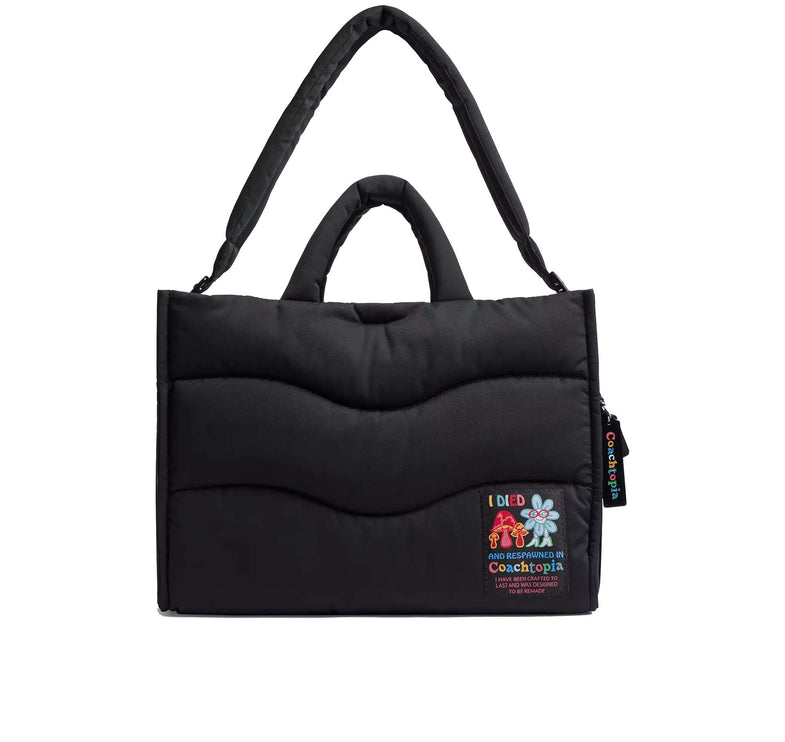 Coach Women's Coachtopia Loop Tote With Wavy Quilting Black