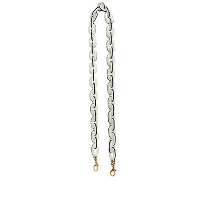 Coach Women's Leather Covered Chain Strap Brass/Chalk