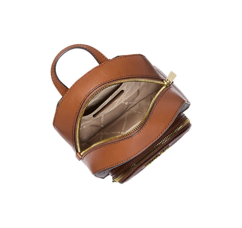 Michael Kors Women's Jaycee Extra-Small Signature Logo Backpack Brown