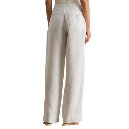 Polo Ralph Lauren Women's Linen Wide-Leg Pant White