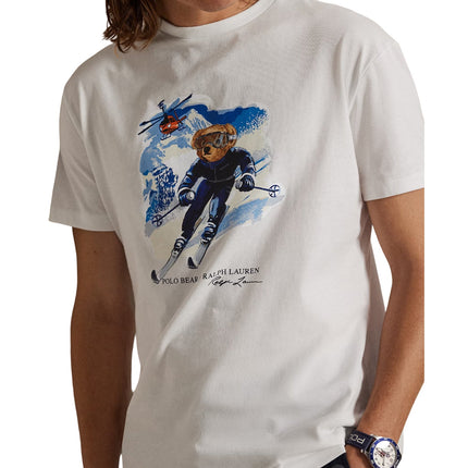 Polo Ralph Lauren Men's Classic Fit Polo Bear Jersey T-Shirt White/Active Bear