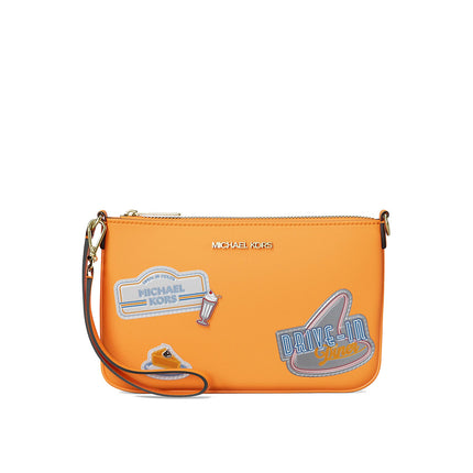 Michael Kors Women's Jet Set Small Embellished Convertible Wristlet Pop Orange