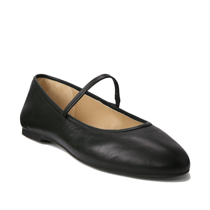 Polo Ralph Lauren Women's Jayna Nappa Leather Mary Jane Flat Black