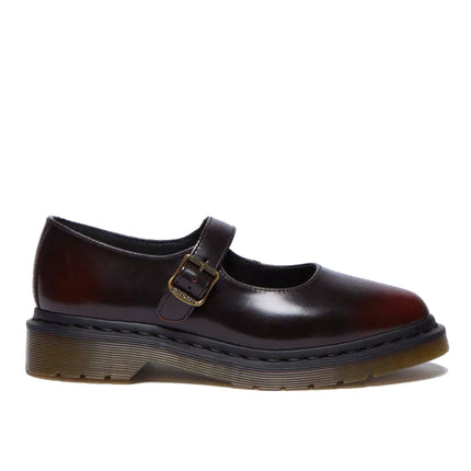 Dr. Martens Women's Elphie Mary Jane Leather Shoes Cherry Red