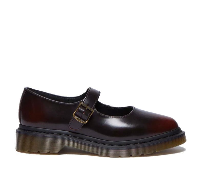 Dr. Martens Women's Elphie Mary Jane Leather Shoes Cherry Red