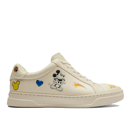 Coach Women's Disney X Coach High Line Sneaker With Sticker Print Chalk Multi