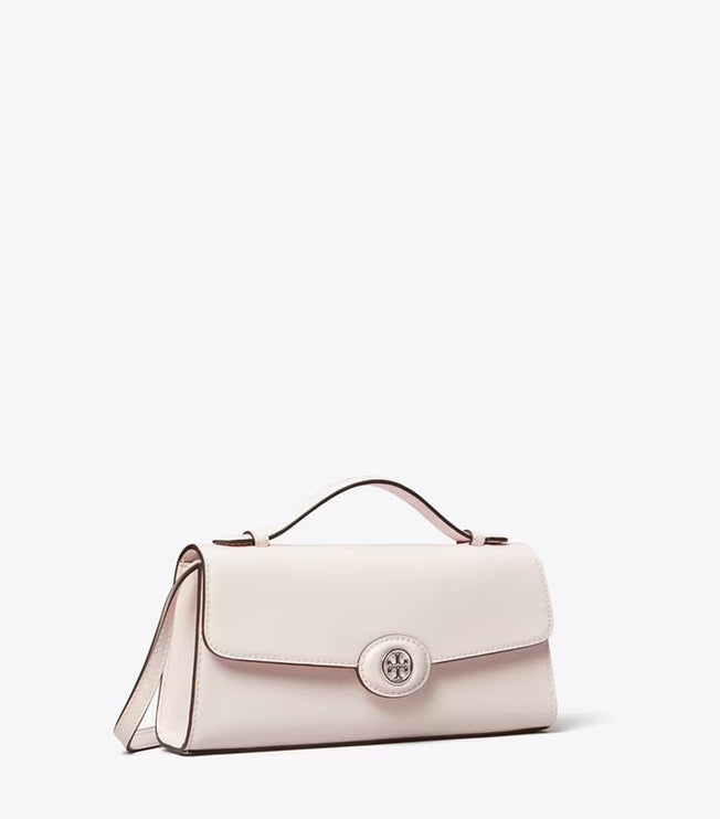 Tory Burch Women's Mini Robinson Spazzolato Crossbody Powder Pink