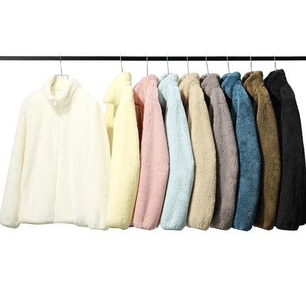 Uniqlo Women's Fluffy Yarn Fleece Full-Zip Jacket 67 Blue
