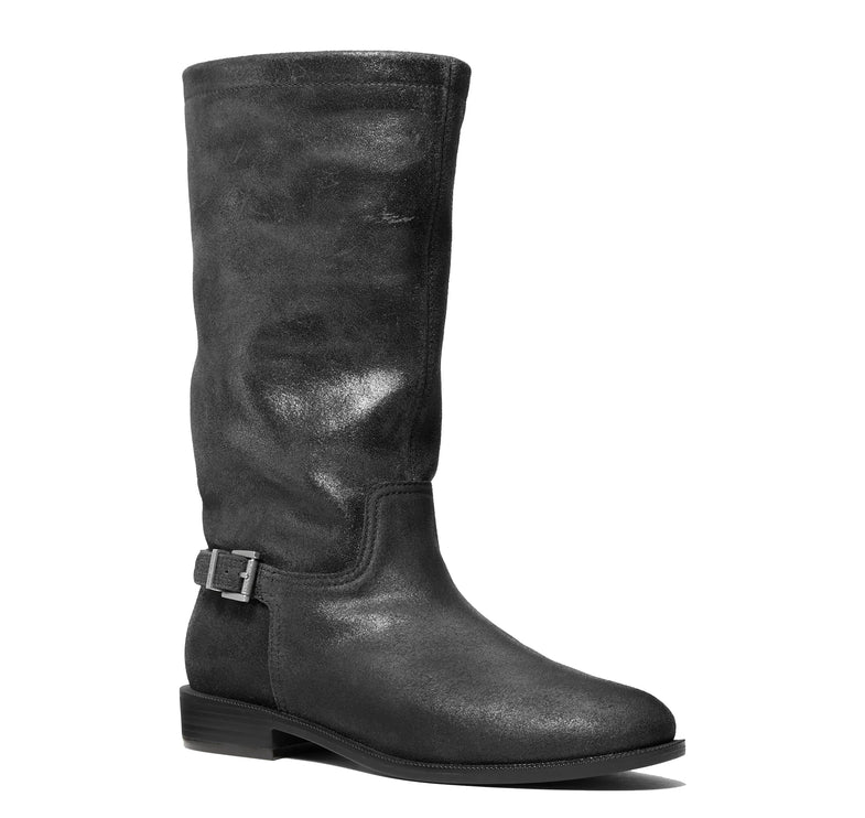 Michael Kors Women's Harleigh Distressed Leather Boot Black