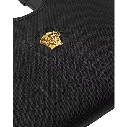 Versace Women's La Medusa Canvas Mini Tote Black
