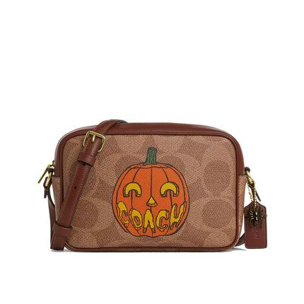 Coach Women's Jamie Camera Bag In Signature Canvas With Halloween Print Gold/Tan Multi