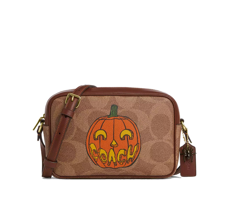 Coach Women's Jamie Camera Bag In Signature Canvas With Halloween Print Gold/Tan Multi