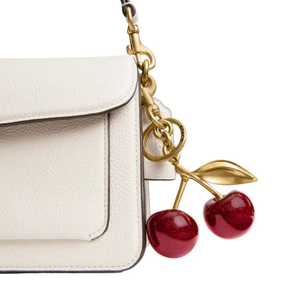 Coach Women's Cherry Bag Charm Gold/Red Apple