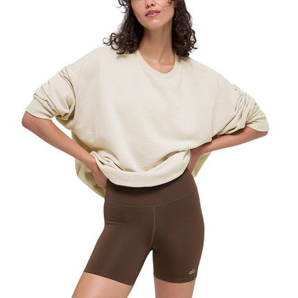 alo Women's Chill Crew Neck Pullover Bone