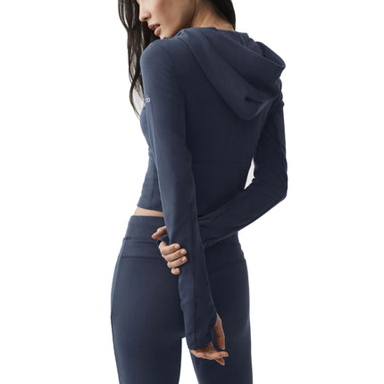 alo Women's Sway Full Zip Hoodie Navy