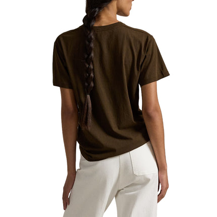 Polo Ralph Lauren Women's Polo Bear Cotton Jersey Tee Dark Brown