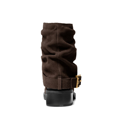 Michael Kors Women's Colby Suede Ankle Boot Chocolate