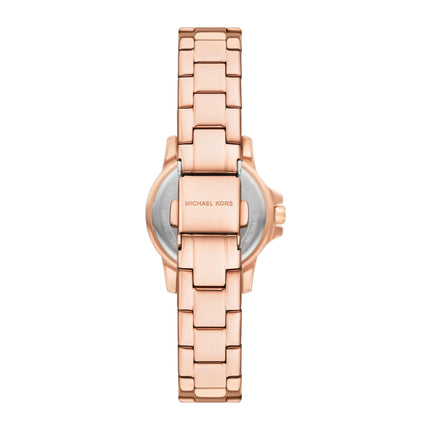 Michael Kors Women's Petite Everest Pavé Rose Gold-Tone Watch and Bracelets Jewelry Gift Set Rose Gold MKO9031SET