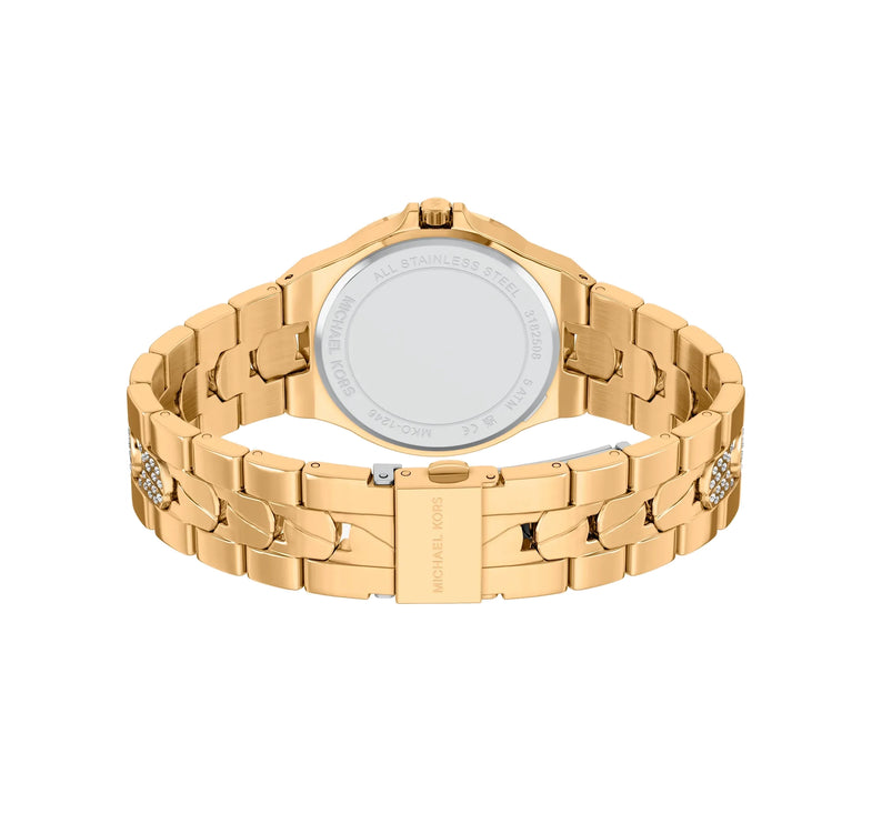 Michael Kors Women's Lennox Pavé Gold-Tone Watch Gold MKO1246