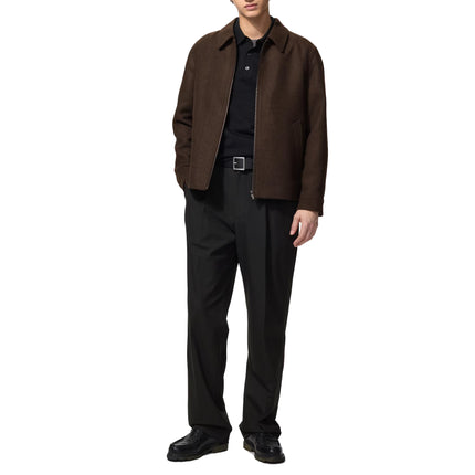 Uniqlo Unisex Single Collar Short Blouson 39 Dark Brown