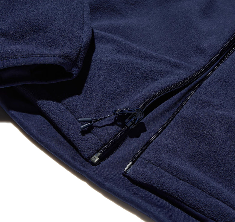 Uniqlo Women's Windproof Fleece Reversible Full-Zip Hoodie 69 Navy