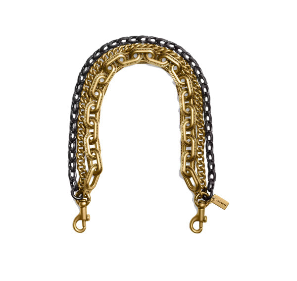 Coach Women's Triple Chain Strap Brass/Brass