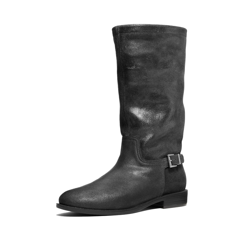 Michael Kors Women's Harleigh Distressed Leather Boot Black