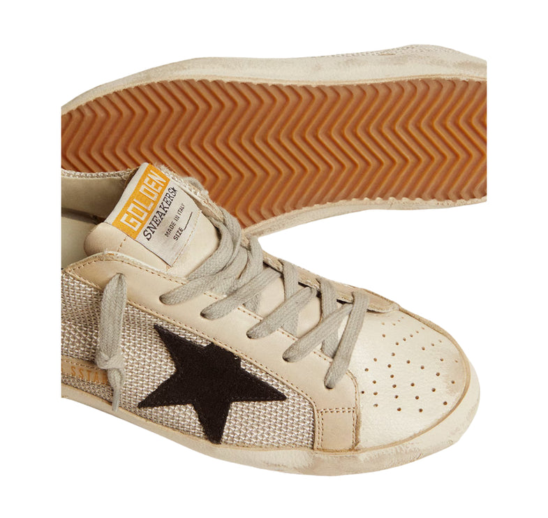 Golden Goose Women's Super Star in Leather with Black Star