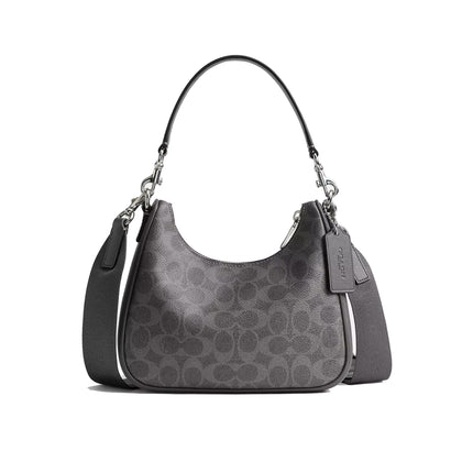 Coach Unisex Nolan Hobo Bag In Signature Canvas Grey