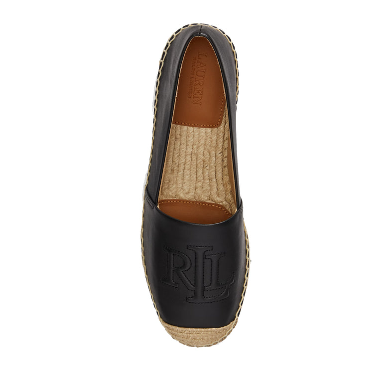 Polo Ralph Lauren Women's Cameryn Nappa Leather Espadrille Black