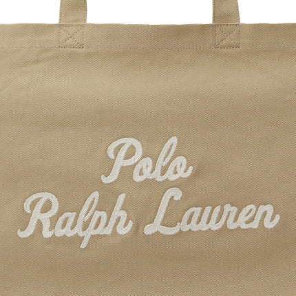 Polo Ralph Lauren Unisex Embroidered Canvas Tote Tan